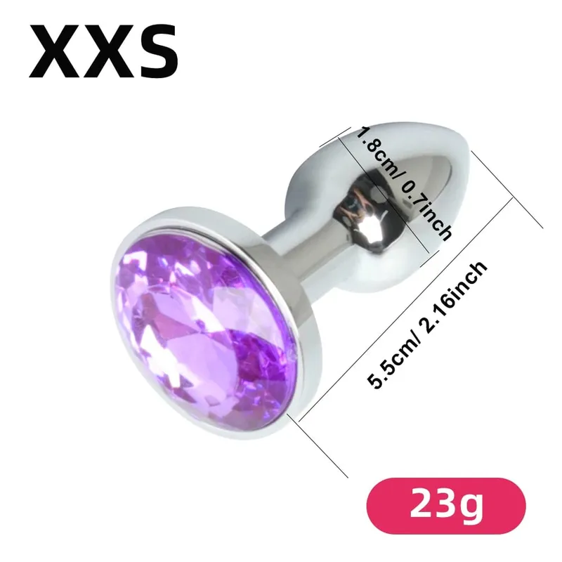 Mini Metall Anal Plug XXS Kleine Anal Dilatator Für Erwachsene Männer Frauen Butt Plug Mit Runde Kristall Weibliche Masturbation Anus sex Spielzeug