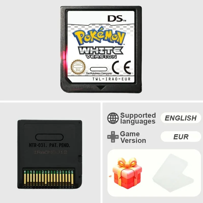 Pokemon Series DS Game Cartridge Diamond Platinum Pearl HeartGold SoulSilver Svart Vit Flerspråkig för NDS/2DS — image 28
