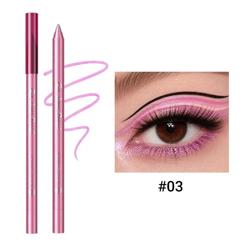 14 Color Eyeliner Pencil Pearlescent Matte Dark Purple Red Eye Liner Waterproof Long Lasting High Pigment Eyeshadow Makeup — image 12