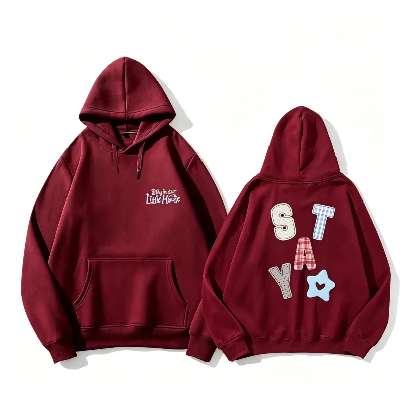 Hoodies STAY In Our Little House Zipper Hoodie Kpop Fashion Star Same Letter Print Sweatshirt High Quality Cotton Thick T Shirt — image 5