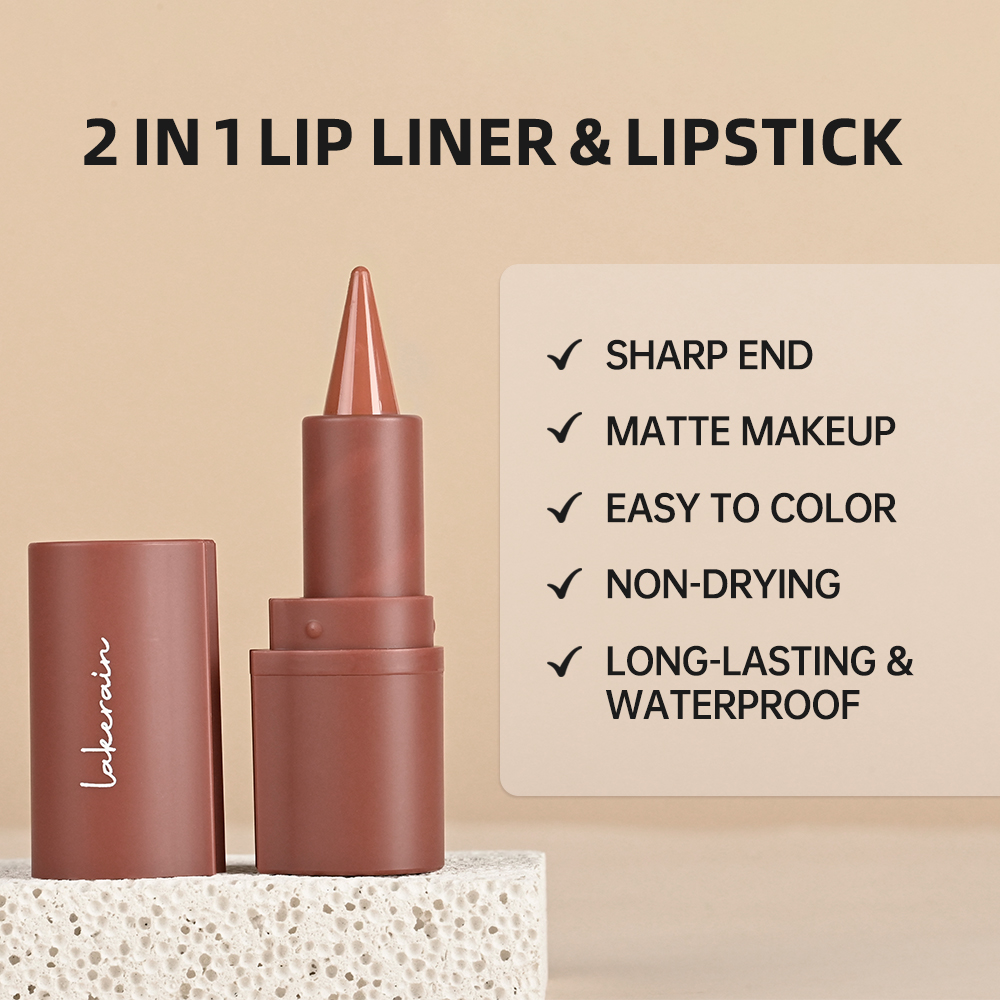 Lakerain Lip Liner Matte Zwart Bruin Fluwelen Lippenstift Waterdicht Niet Kleverig Contouring Tint Lipliner Crayon Lip Makeup — image 5