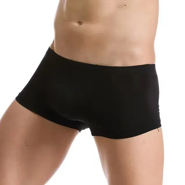 男性パンティーアイスシルクボクサーセクシーな下着超薄型ボクサーパンツシースルー男性パンツ Boxershorts — image 3