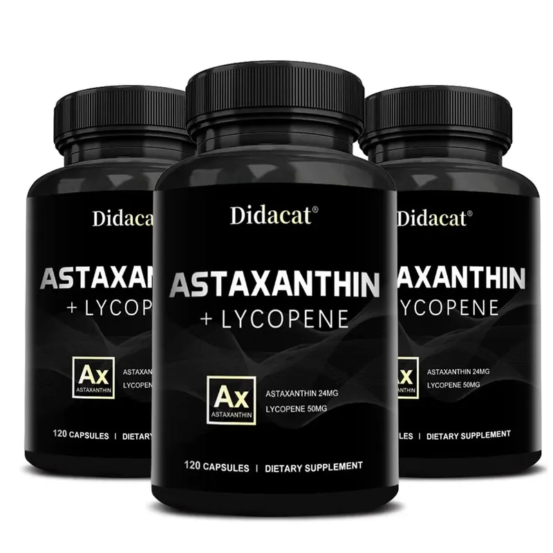 Astaxanthinesupplement voor mannen en vrouwen | Van Haematococcus Pluvialis Microalgen voor ondersteuning van de oog- en huidgezondheid