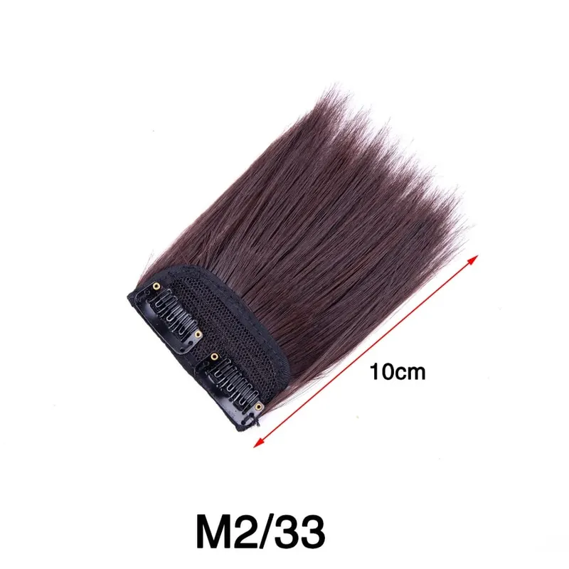 Synthetic 10"20"30Cm Clip In Extension Straight Hair Pad Hairpieces Thinning Hair Invisible Seamless Hair Pads Increase Hair