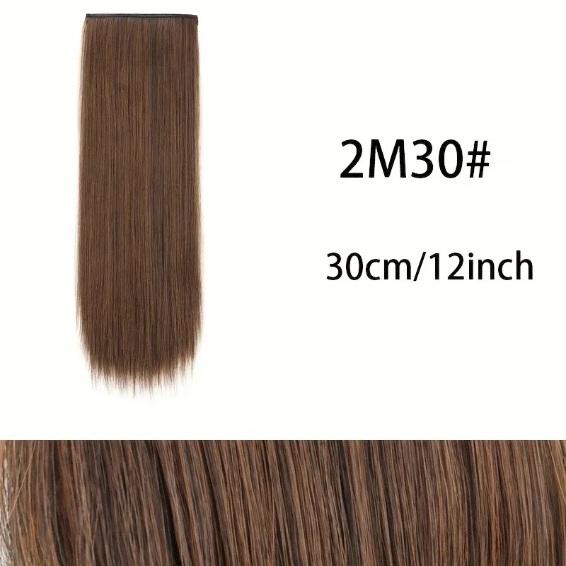 10cm/20cm/30cm Synthetic Short Straight Pad Invisible Hair Extension Lining of Hair Top Side Cover Hairpiece for Women — image 15