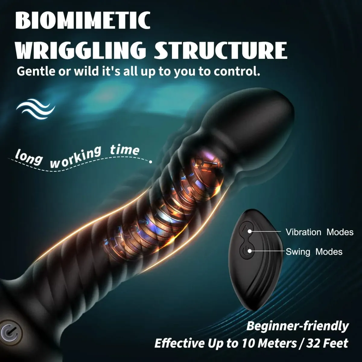 Joyoxia Zappelnder Analvibrator, männliches Prostata-Massagegerät, vibrierender Buttplug mit Fernbedienung, Sexspielzeug für Erwachsene für Männer, schwule Frauen