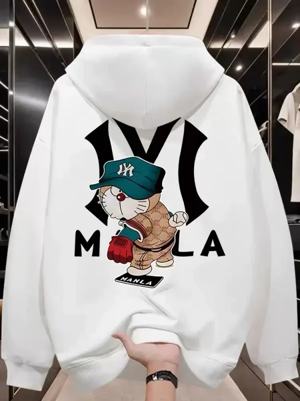 New Men's Autumn/Winter Western-Style Fashion Hoodie Japanese-InspiredTrendy Print Soft Comfortable Ideal for Outdoor Streetwear — image 2