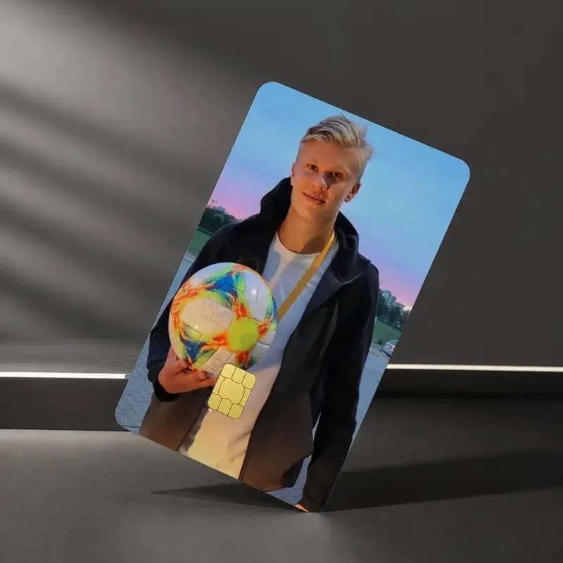 Football Star E-Erling H-Haaland Sticker Film Tape Skin for Credit Card Debit Card Waterproof Stickers