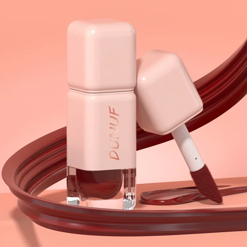 Brillo de labios brillante espejo agua tinte de labios taza no pegajosa de larga duración lápiz labial líquido hidratante maquillaje de labios rojo marrón desnudo