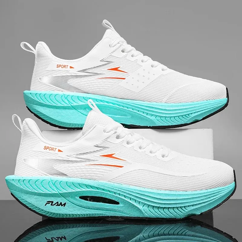 Men Running Shoes Marathon Sports Air Cushion Carbon Plate Breathable Lightweight Comfortable Women Outdoor Athletic Sneakers — image 4