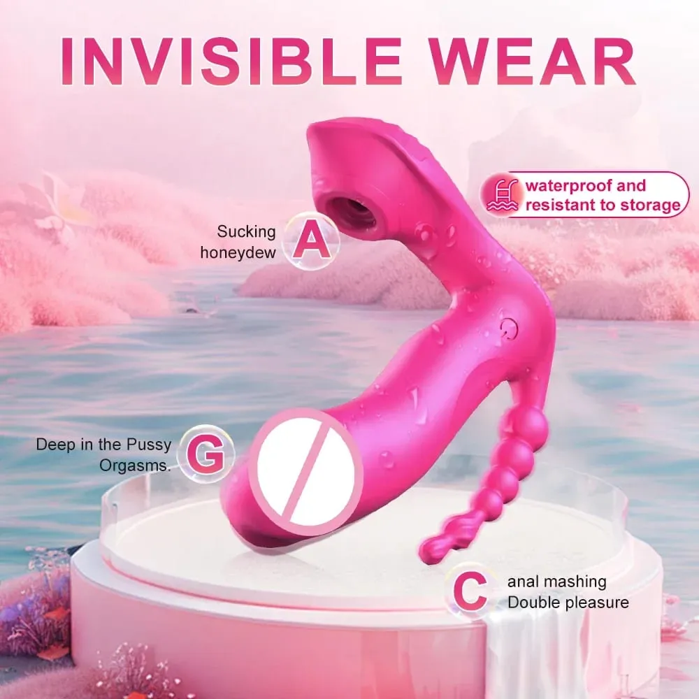 Controle sem fio vibrador vibrador g-ponto massagem vaginal vibrador clitóris sucção estimulador wearable adulto brinquedo sexual feminino — image 3
