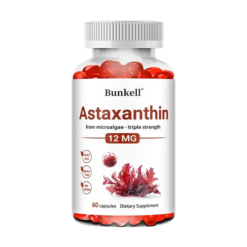 Astaxantina 12 mg-suporta a pele dos olhos e a saúde das articulações antioxidante promove o metabolismo promove a saúde cardiovascular-120 cápsulas
