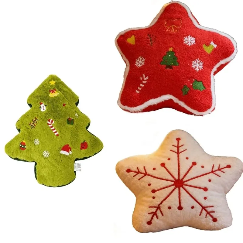 U13F Christmas Plush Pillow Soft Holiday Cushion for Warm Kids Room Seasonal Decors — image 5