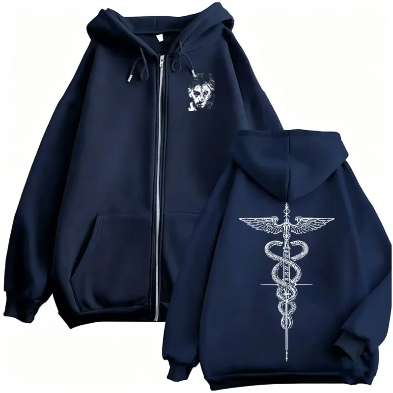 El Matador Ilia Topuria Tattoo Zipper Hoodies Men's Violence Aesthetics Sweatshirt Jacket Coats Fleece Long Sleeve Zip Up Hoodie — image 4