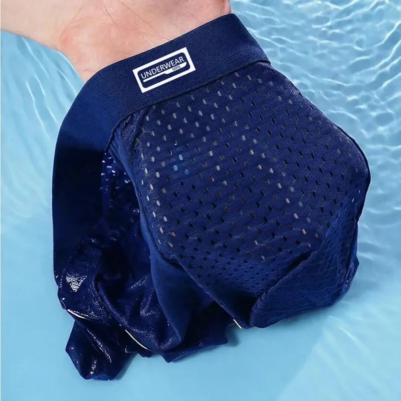 8PCS Bamboo Fiber Man Underwear Mesh Breathable Men's Briefs U Convex Male Underpants Daily Wear Soft Touch Men's Panties — image 5