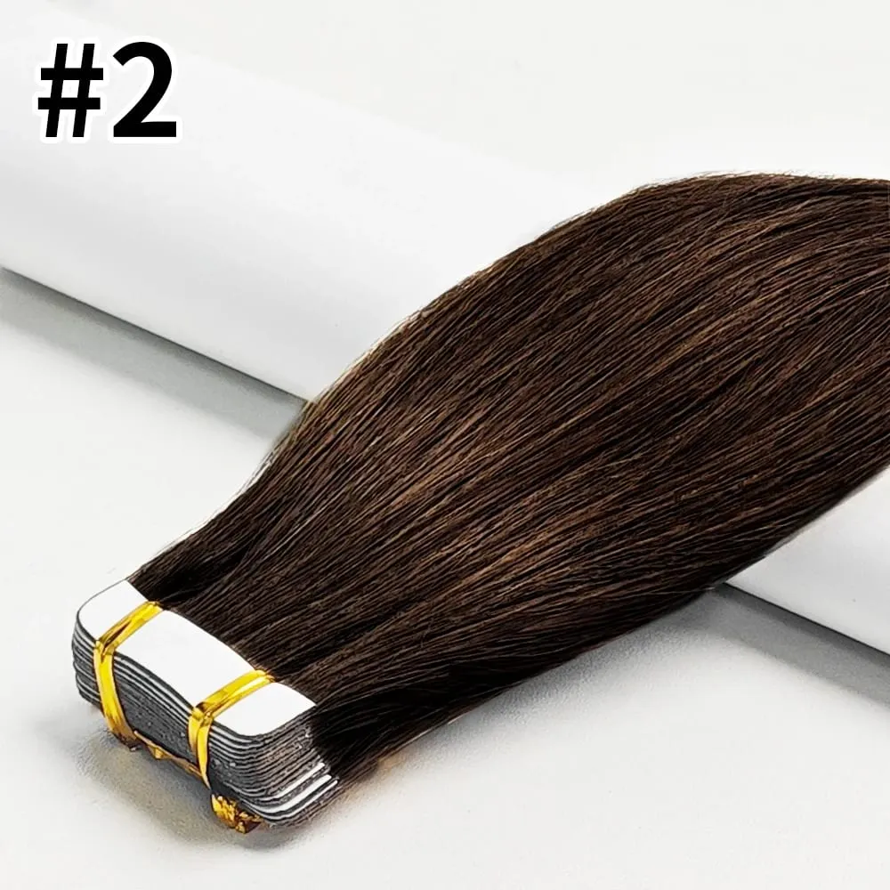 Highlight #4/27 Straight Tape In Hair Extensions 100% Human Hair Skin Weft Invisiable Tape In Human Hair Extensions 20/40/60pcs — image 10