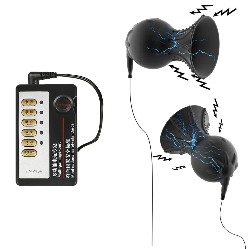 Electric Shocker Breast Pump Enlargement For Women Nipple Sucker Clitoris Suction Bondage E-stim Erotic Sex Toy Bdsm — image 13
