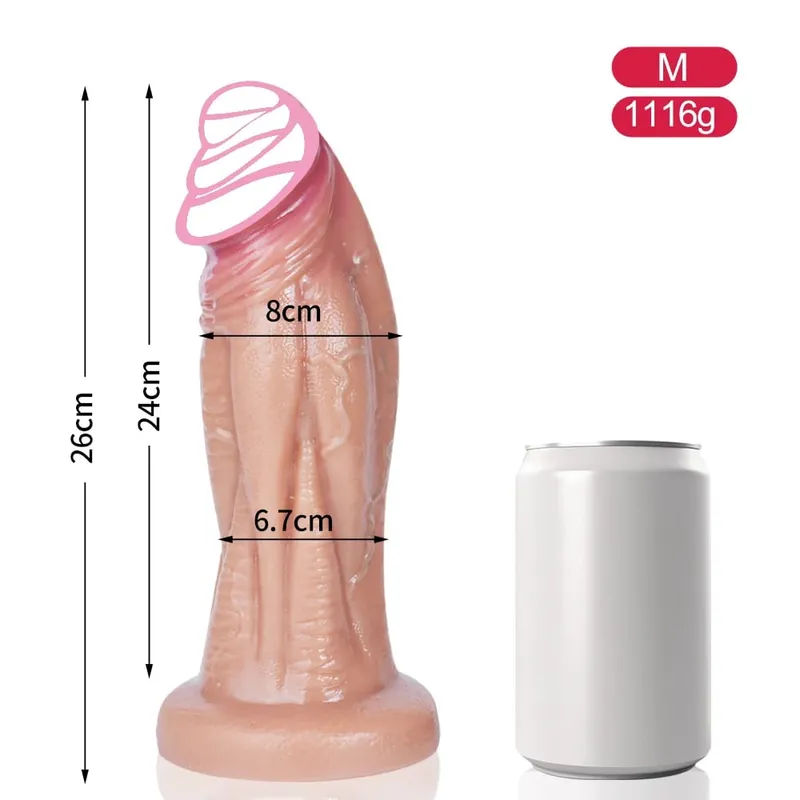 Big Soft Dildo Super Soft Silicone Large Penis with Suction Cup Flexible G-spot sex toys For Women men Lesbian — image 12