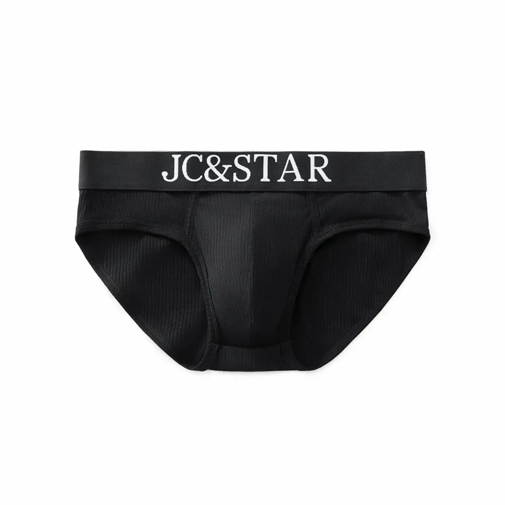 Slip intimo da uomo sexy dal design atletico dal taglio alto Mutande da uomo in cotone a costine Comfort sportivo Slip bikini da uomo Slip tanga — image 22