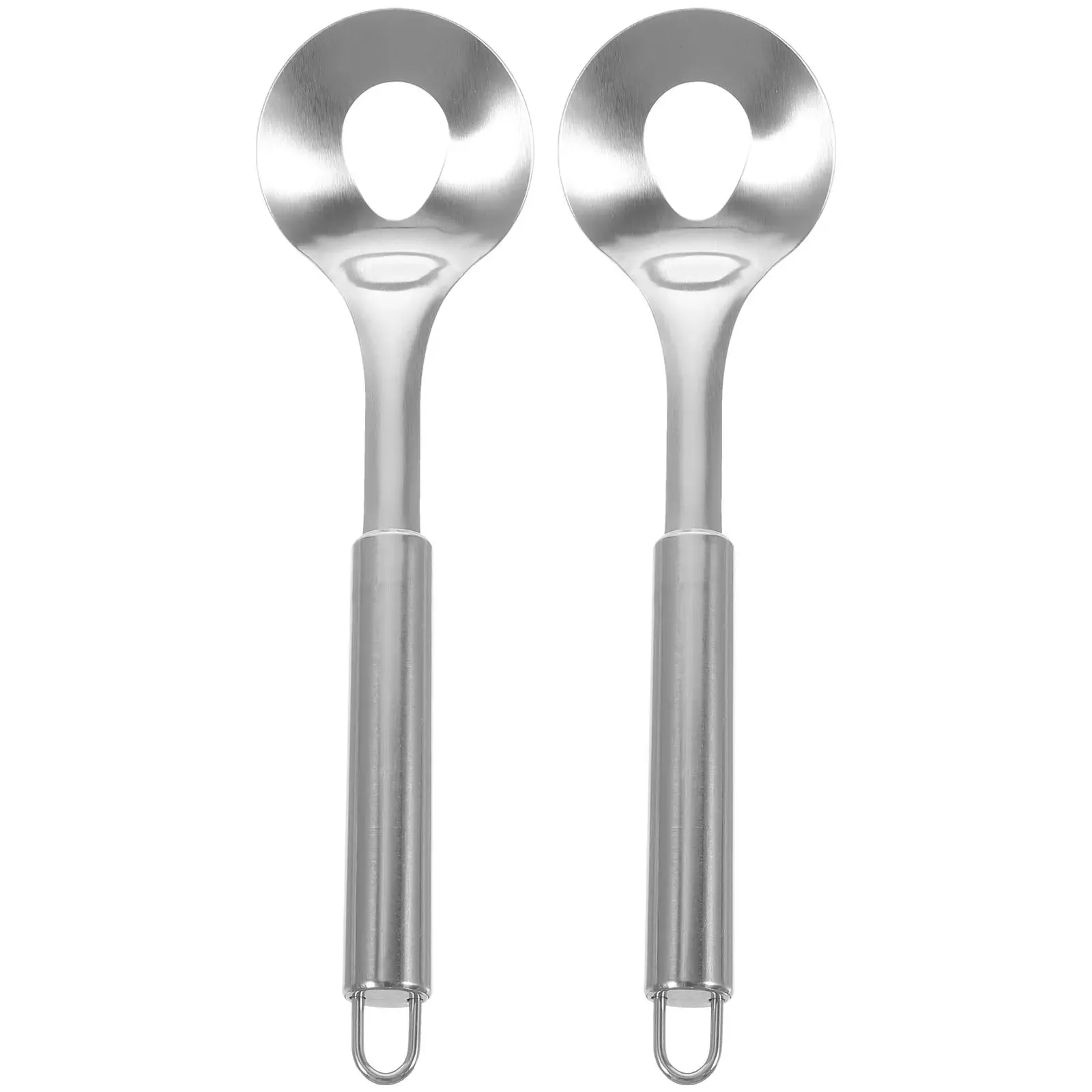 2 Pcs 304 Stainless Steel Meatball Spoons Round Handle Meatball Maker Spoon Home Kitchen Scoop Meatball Making Tools — image 4