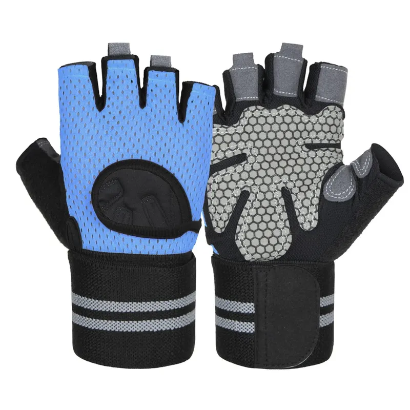 Anti Slip Shock Breathable Half Finger Gloves Breathable Cycling Gloves Fitness Gym Bodybuilding Crossfit Exercise Sports Gloves — image 13