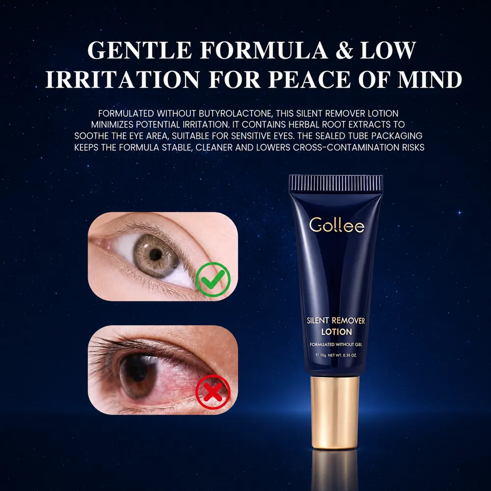 Gollee Eyelash Glue Gentle Fragrance of Flowers 3-6 Minute Unloading Adhesive Professional Remover for Lash Tools Free From GBL — image 5