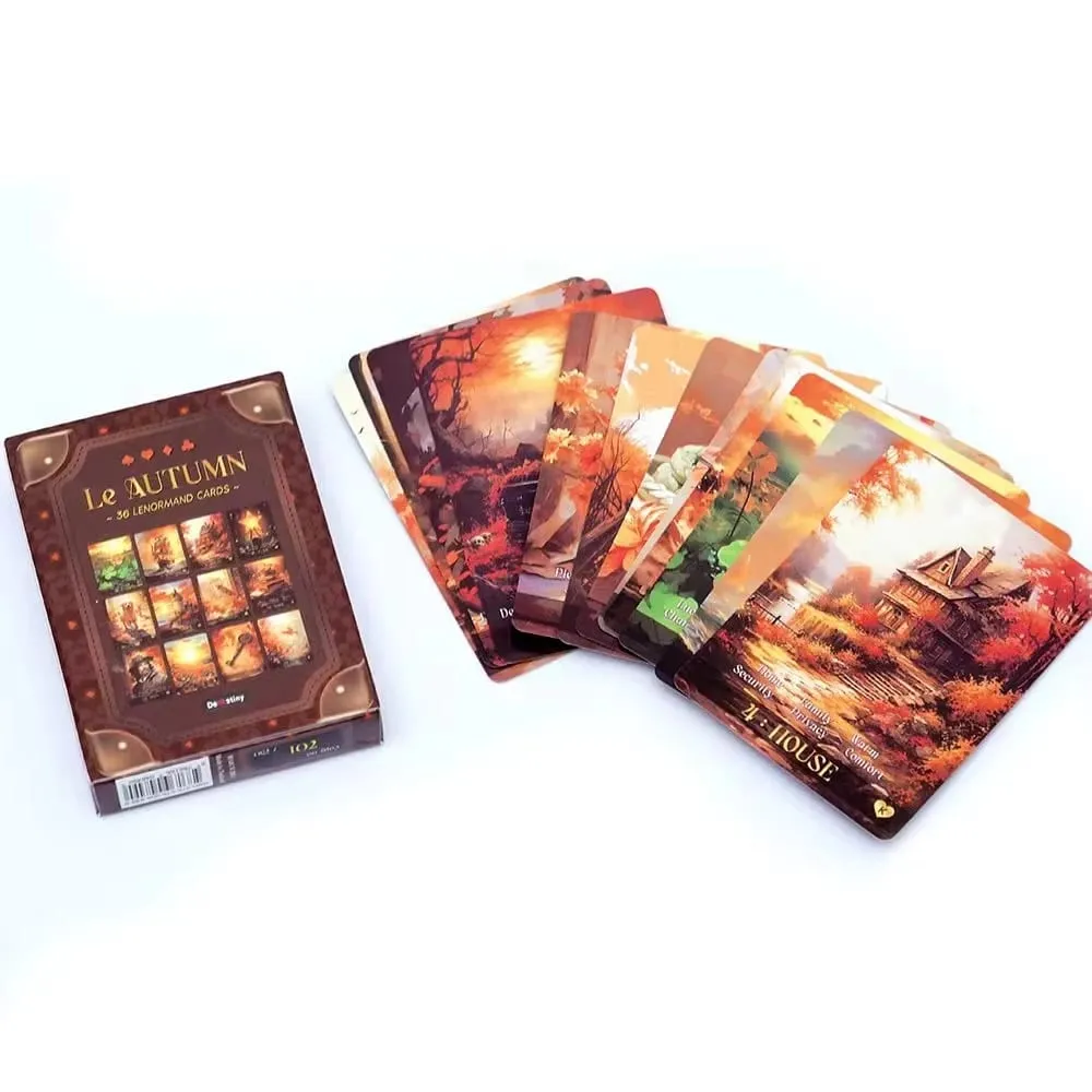 New Le Autumn Tarot 36 Lenormand Cards Deck Board Game Tarot Card Funny Delicate Party Supplies for Family Party Gift