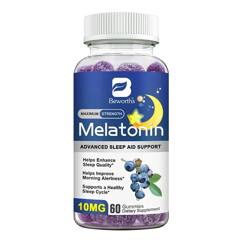 B BEWORTHS Bosbes Melatonine 10 mg Gummies Slapen Creatief voor slaap Slaappillen Melatonine voor slaap Ontspannend voor volwassenen