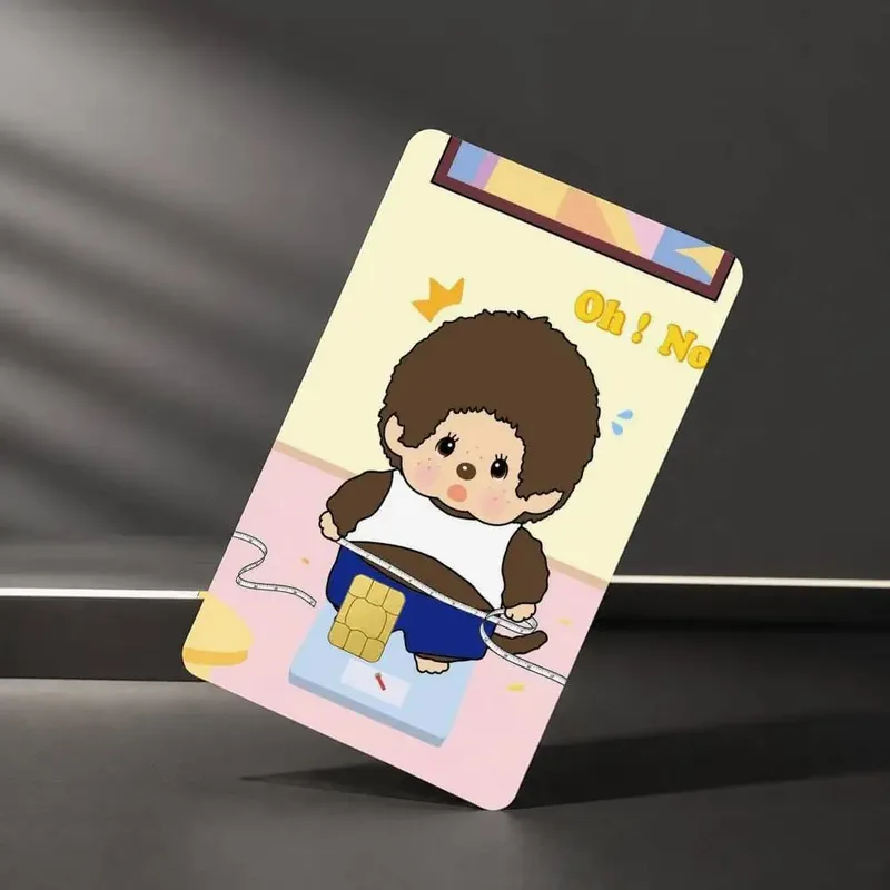 Cute M-MonchhichiS Sticker Film Tape Skin for Credit Card Debit Card Waterproof Stickers — image 7