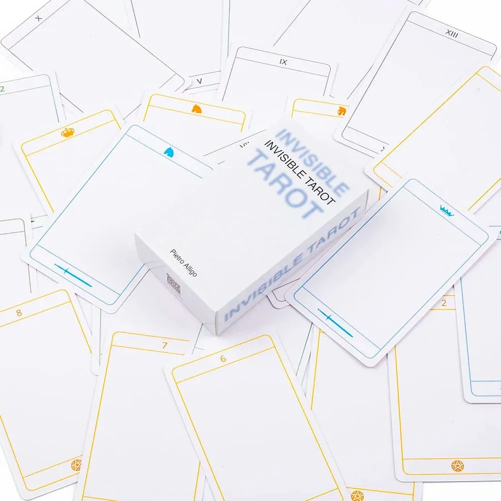 Invisible Tarot 78 Blank Cards Create Your Own Tarot Deck 10.3*6cm Practicing Your Vision of the Invisible For Family Party — image 6