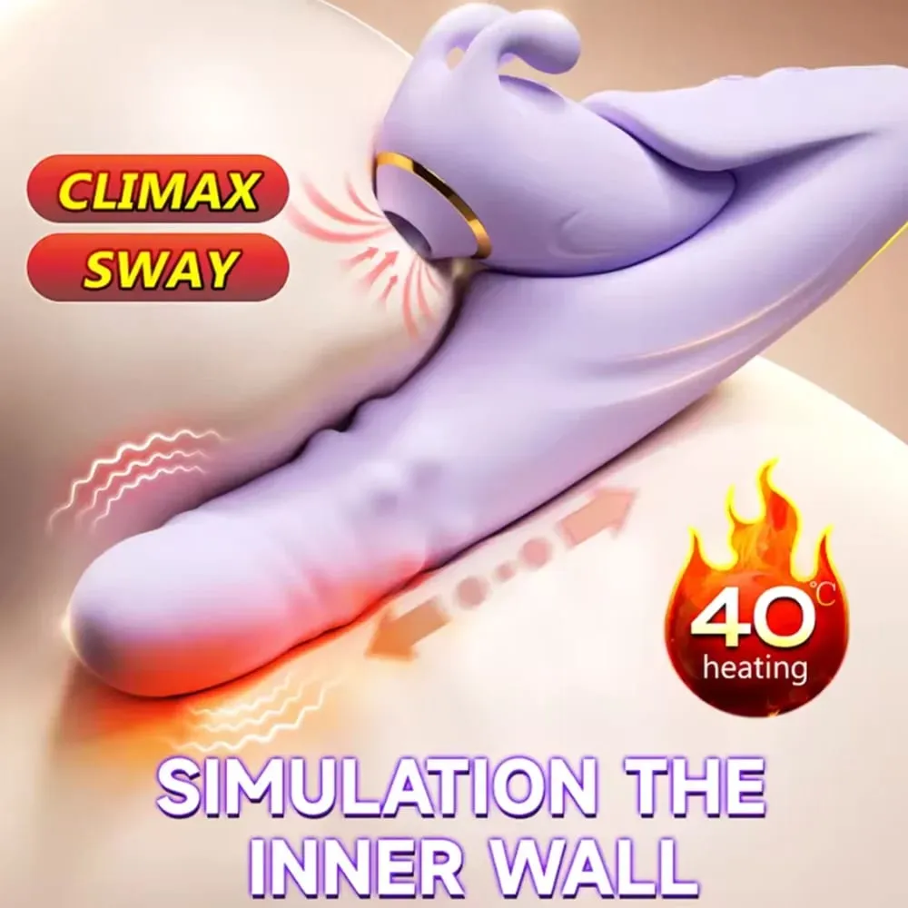 Thrusting Vibrator Odnímatelný přísavník Orgasmus Stimulátor klitorisu Ovládání APP 9 Sání a 9 Teleskopických režimů Sexuální hračky pro ženy — image 3