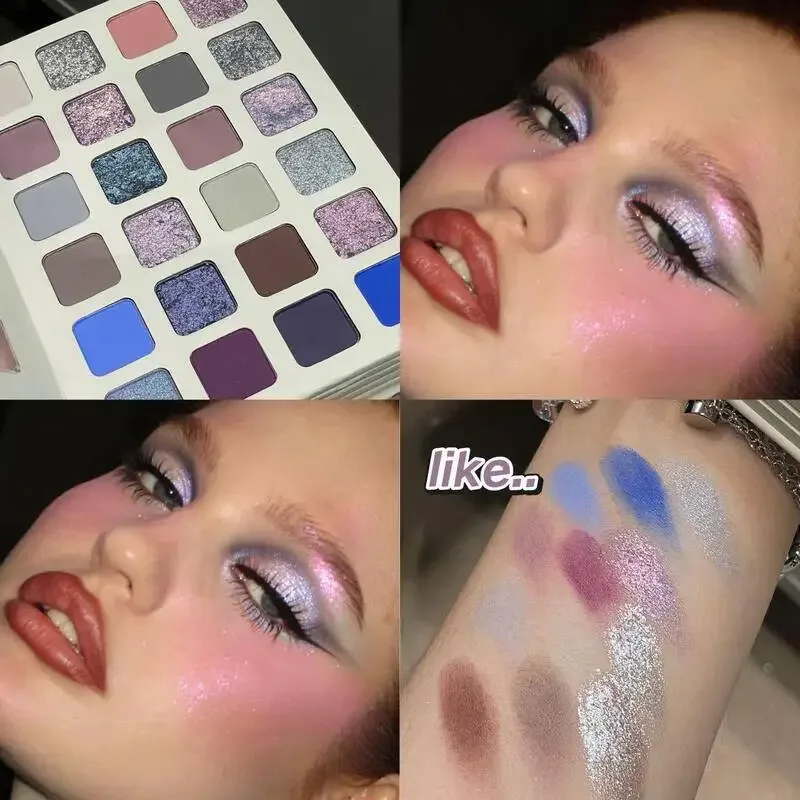 78 farver Professionel øjenskyggepalette Bogdesign alt i ét makeupsæt Shimmer Matt Highlighter Contour Blush Lip Gloss Cos