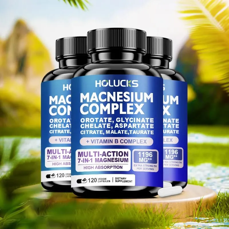 Magnesium Complex 1000mg Supplement with Vitamins C E B1 B2 B6 B12 Chelated Magnesium Glycinate Malate Taurate &Citrate — image 1