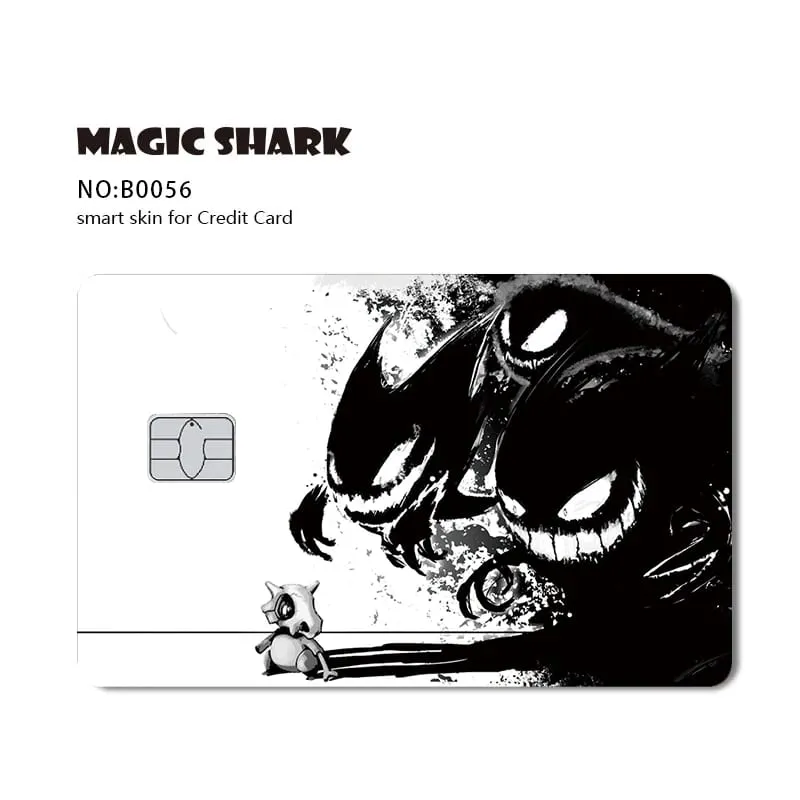 Maigc Shark Cute Pokemons Mewtwo Eevee Pikachu Gengar Sticker Film Cover for Debit Credit Card No Fade — image 32