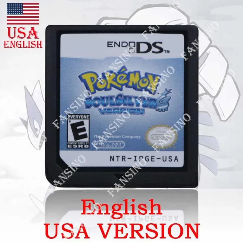 (미국 EUR AUS NOE ESP FRA ITA) 포켓몬 HeartGold SoulSilver 버전 고품질 정통 1:1 복제 DS 비디오 게임 카트리지 — image 7