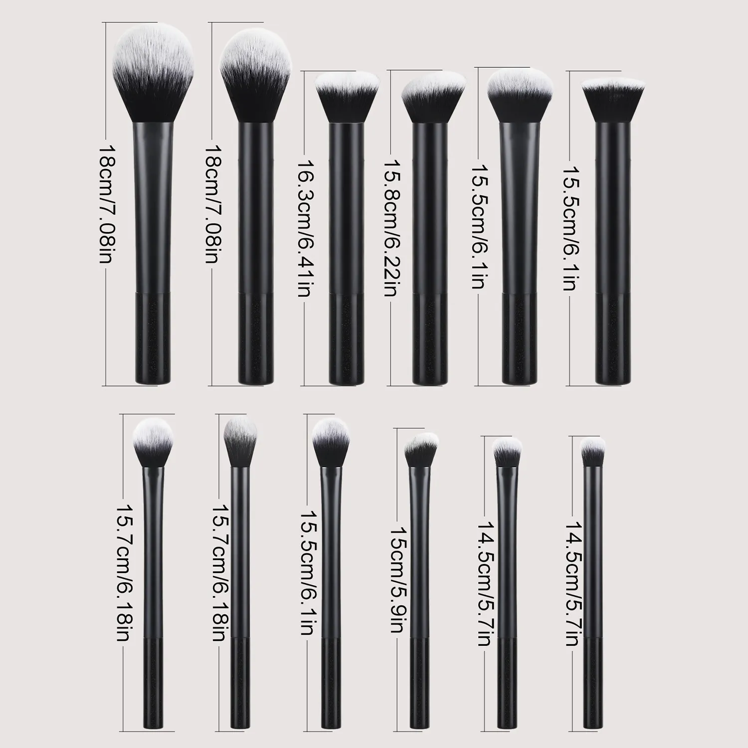 메이크업 브러쉬 세트 공급 구성을 위한 12pcs 창의적 전문 다기능 화장품 브러쉬