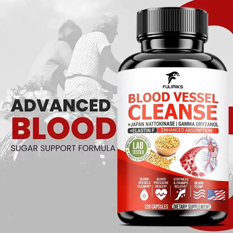 Blood Vessel Cleanse Capsules Clean Flexible Vessels Heart Blood Promote The Best Blood Circulation And Prevent Muscle Cramps — image 4