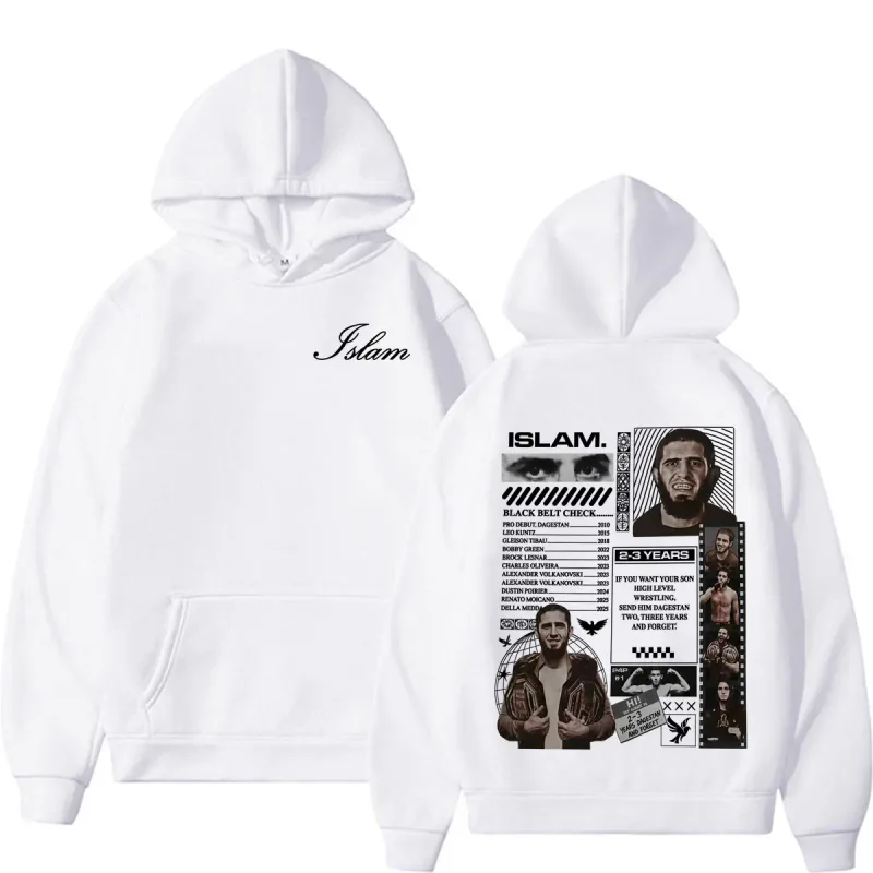 Islam Makhachev Send Him 2-3 Years Dagestan and Forget Merch Hoodies Men Women Gothic Vintage Long Sleeve Sweatshirts Streetwear