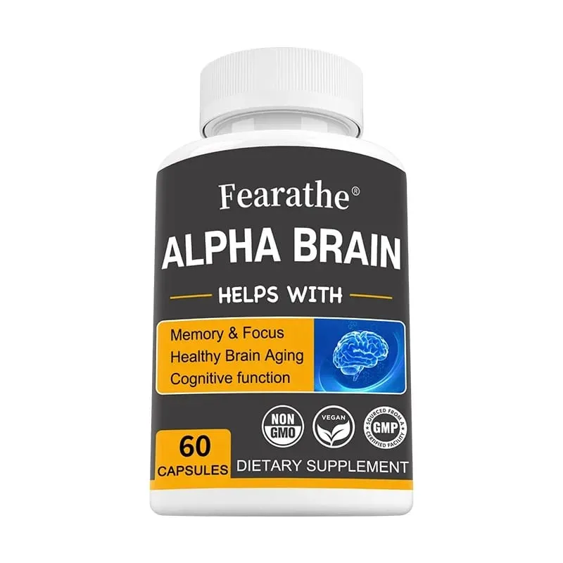 Alpha Brain Nootropics 男性と女性向けの脳サプリメント - ビタミン B6 フォーカス カプセルで記憶力と精神的明晰性と認知力を向上 — image 8