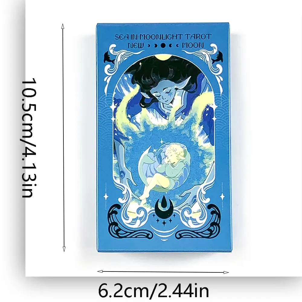 Sea in Moonlight タロットカード 78 カード 英語版 占いボードゲーム 感情的な癒しと直感的な読書に最適 — image 6