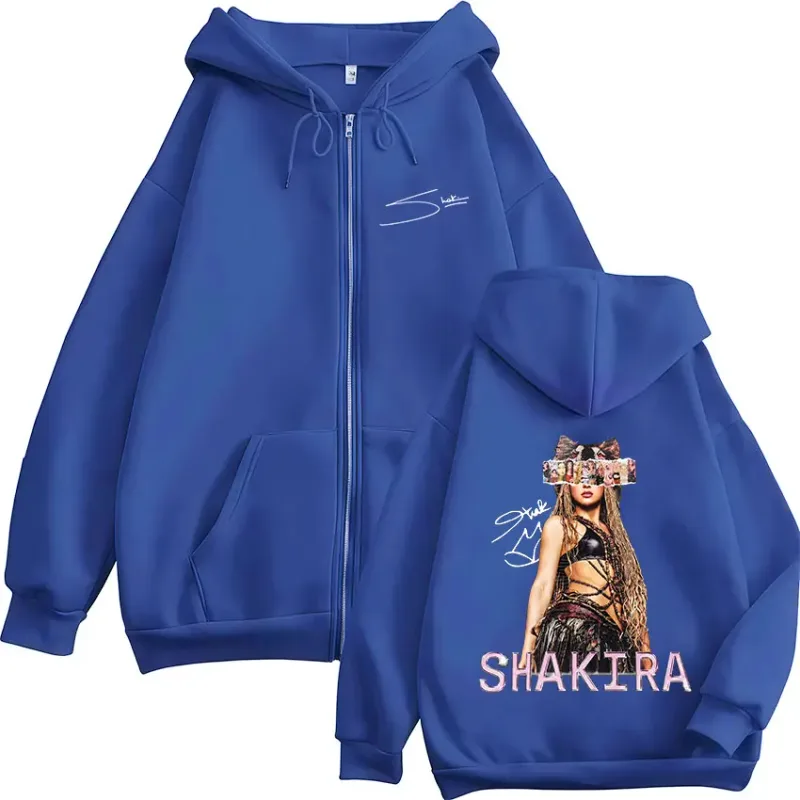 Shakira LMYNL Las Mujeres Ya No Lloran Tour Merch Zipper Hoodies Men's Women Casual Long Sleeve Zip Up Sweatshirts Jackets Coat — image 7