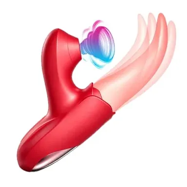 Tongue Licking Clitoral Vibrator for 18+ Women Adult Supplies Thrusting Vaginal Tapping G Spot Female Masturbator for Sex Toy