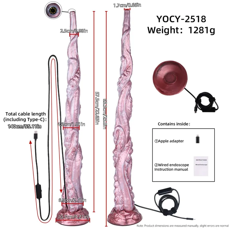 55cm Long Dragon Dildo Extendable Camera Dilator Silicone Anal Expansion Butt Plug Anus Exploration 18+ Sex Toys For Adults — image 10