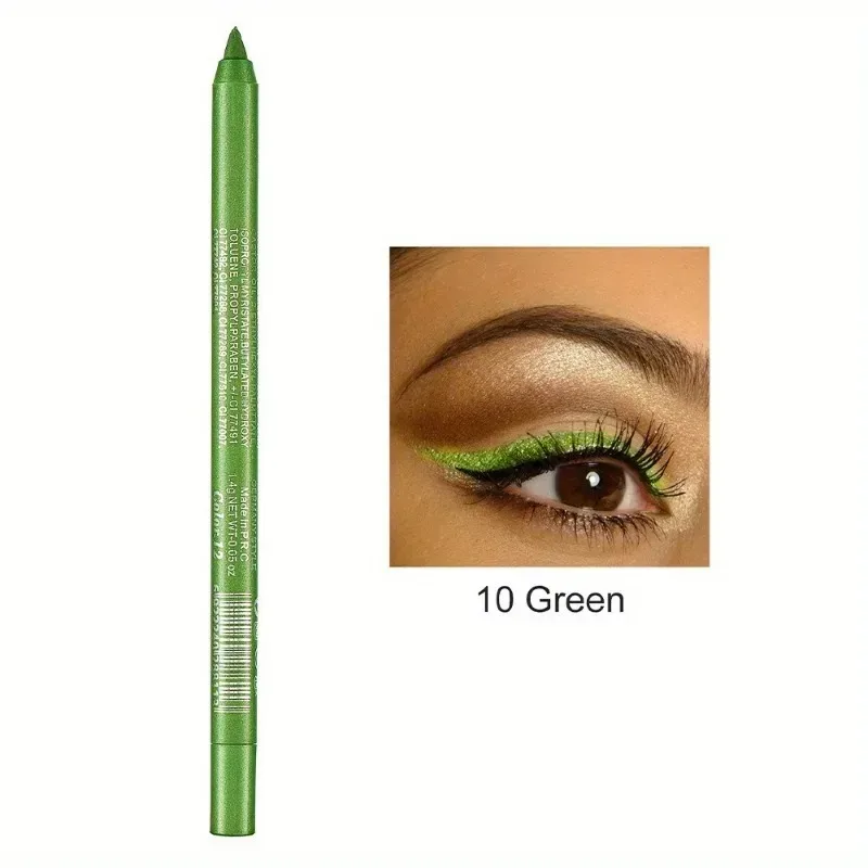 17 สี Pearlescent ดินสออายไลเนอร์สีสันสดใสกันน้ำ Long-Lasting Matte Smooth สวมใส่อายแชโดว์อายไลเนอร์ปากกาแต่งหน้า — image 16
