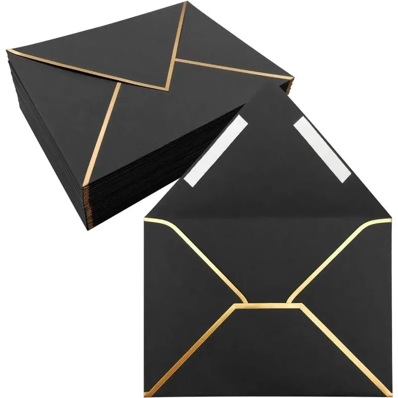 100 Pcs Western Style Envelopes Invitation Envelopes for Birthday Greeting Cards Postcards Letter Paper Party Invite Stationery Supplies