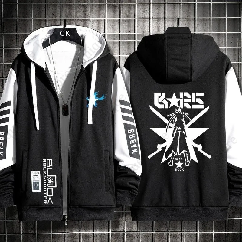 BLACK ROCK SHOOTER Hoodies Anime Cartoon Kuroi Mato Print Sweatshirt BLACK ROCK SHOOTER Merch Men Women Autumn Zipper Hoodie — image 10
