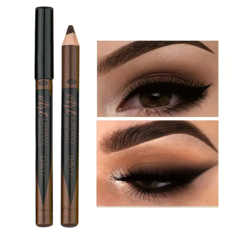 Pena Eyeliner Bibir 15 Warna Hitam Biru Multiwarna Metalik Mutiara Glitter Matte Finish Pena Rias Mata Gaya Smokey Punk — image 11