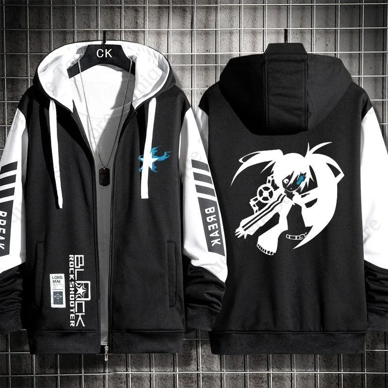 BLACK ROCK SHOOTER Hoodies Anime Cartoon Kuroi Mato Print Sweatshirt BLACK ROCK SHOOTER Merch Men Women Autumn Zipper Hoodie — image 17