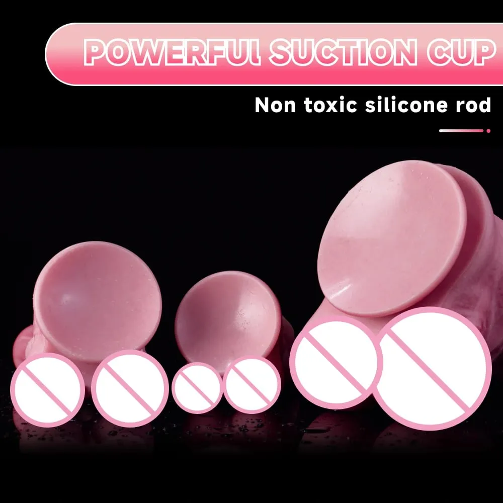 Oieffur Horse Dildo untuk Wanita Platinum Silicone Dildo Besar dengan Suction Cup Massage Dubur Faraj Besar Zakar Mainan Seks untuk Dewasa — image 4