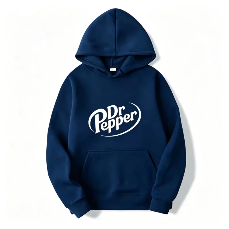 Autumn Warm Dr Pepper Letter Printed Hoodies Street Men Fashion Fleece Sweatshirts Casual Unisex Pullover Tops Fashion Tre — image 8